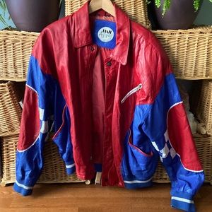 LEATHER THRIFTED JACKET